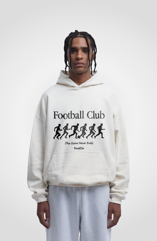 THE GAME NEVER ENDS OVERSIZED HOODIE
