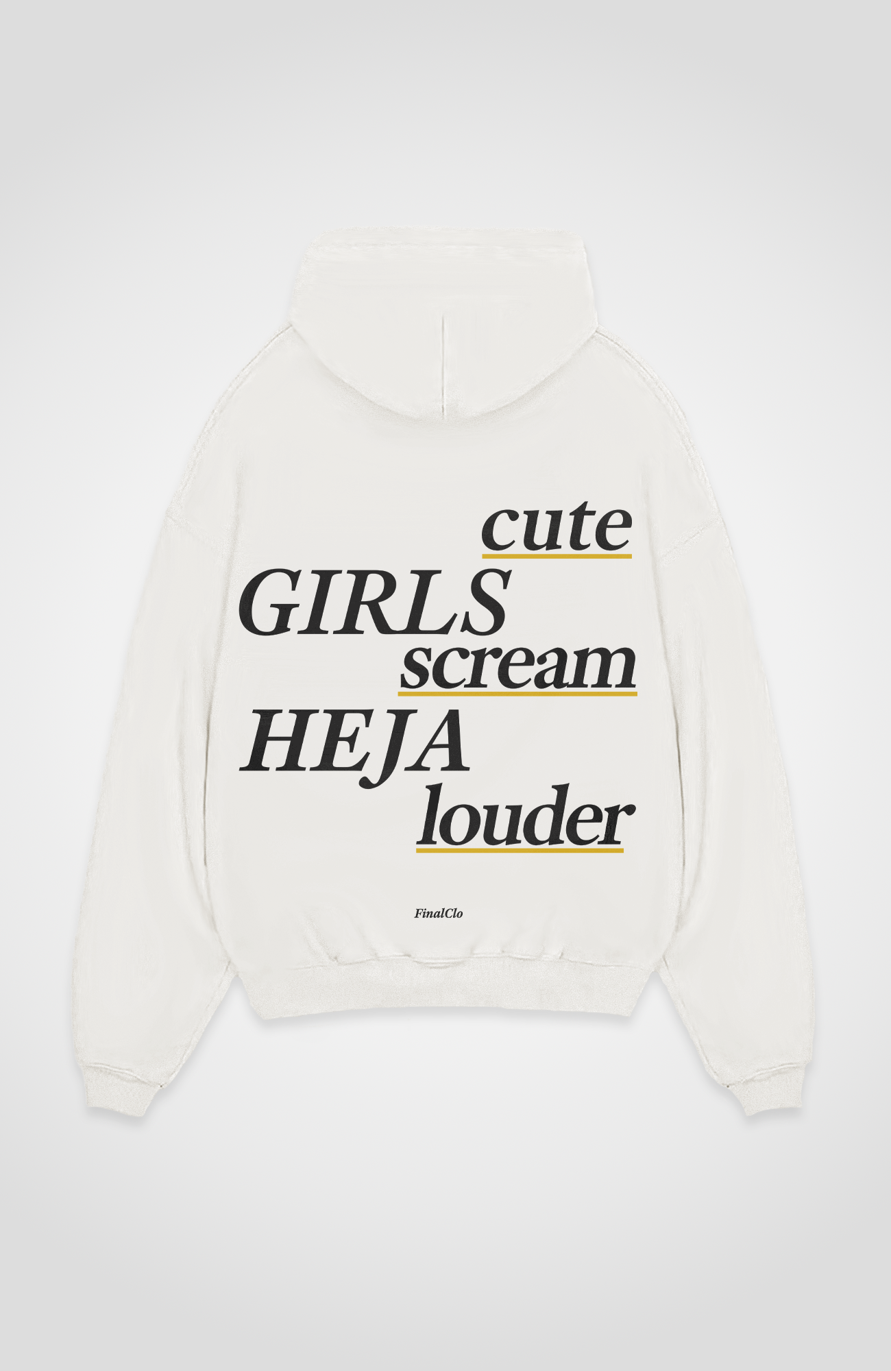 CUTE GIRLS SCREAM HEJA OVERSIZED HOODIE
