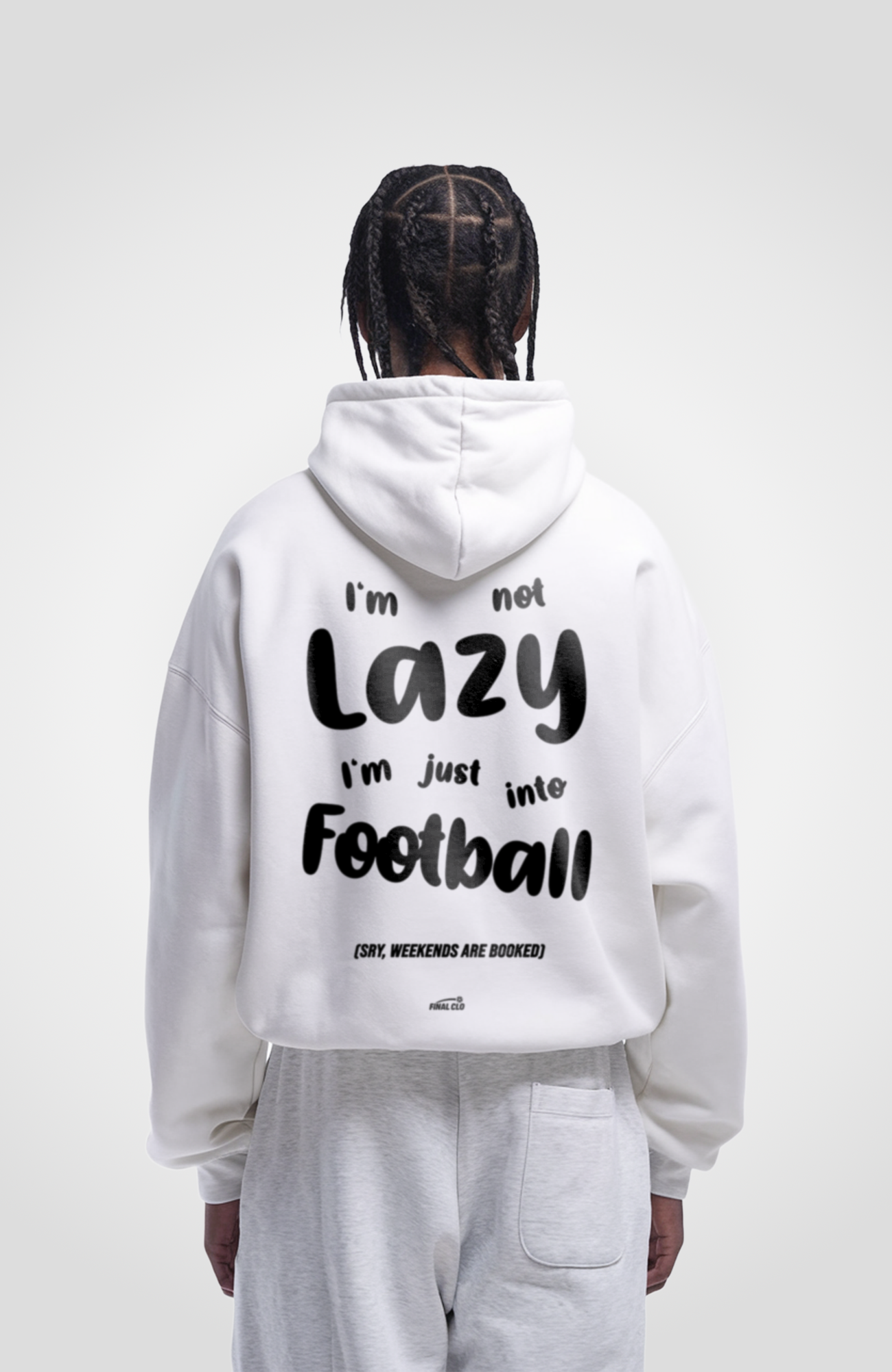 I'M NOT LAZY OVERSIZED HOODIE