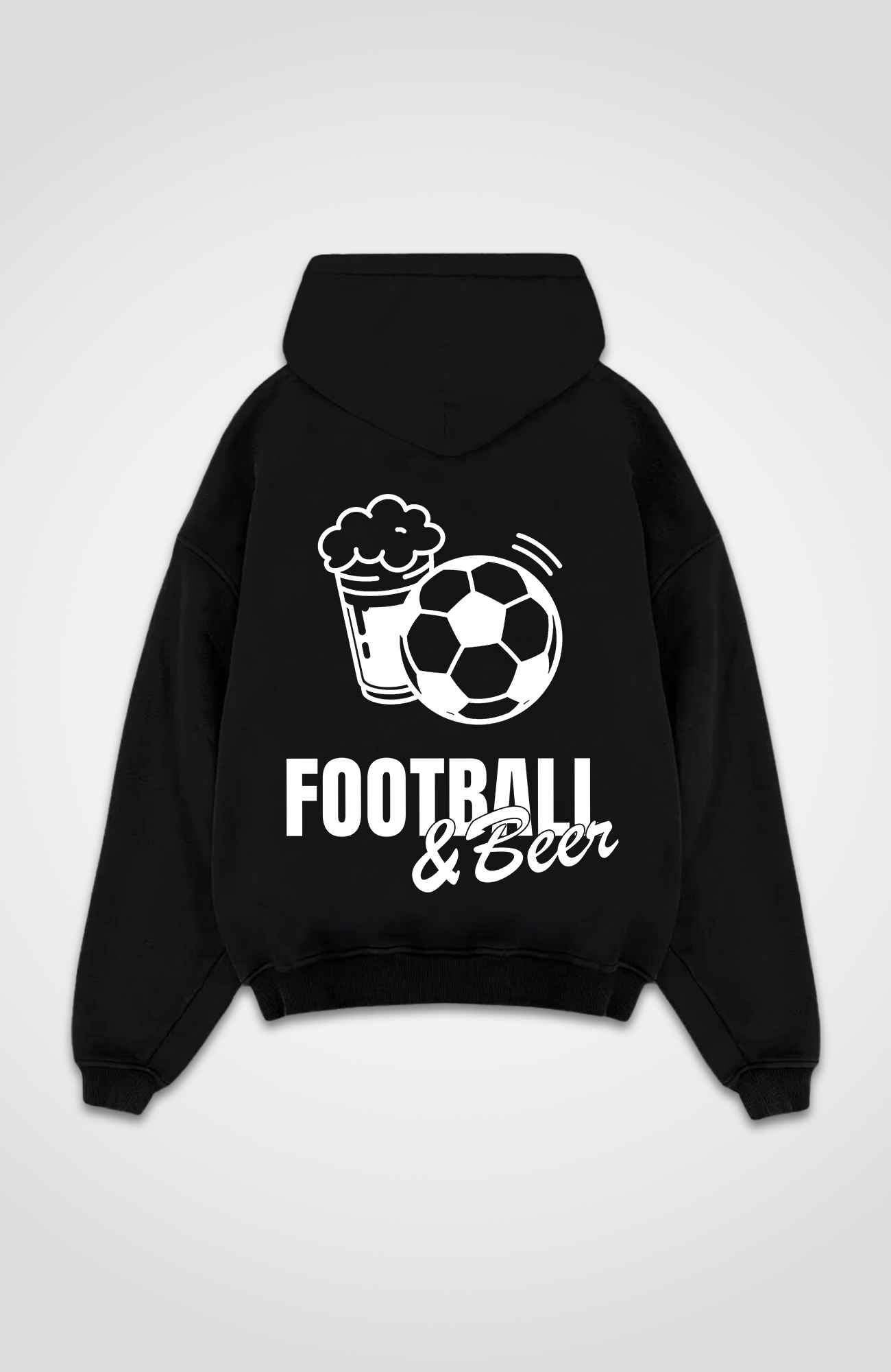 FOOTBALL AND BEER OVERSIZED HOODIE