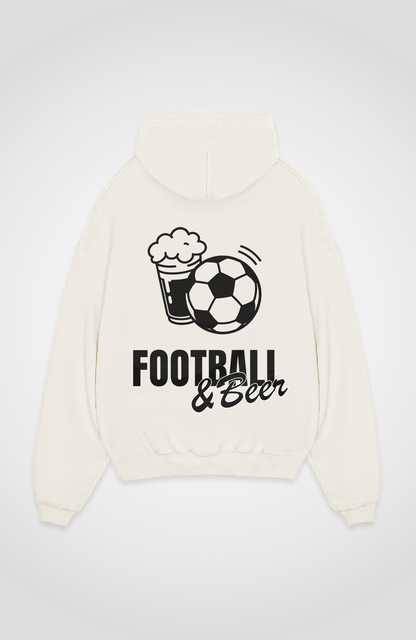 FOOTBALL AND BEER OVERSIZED HOODIE