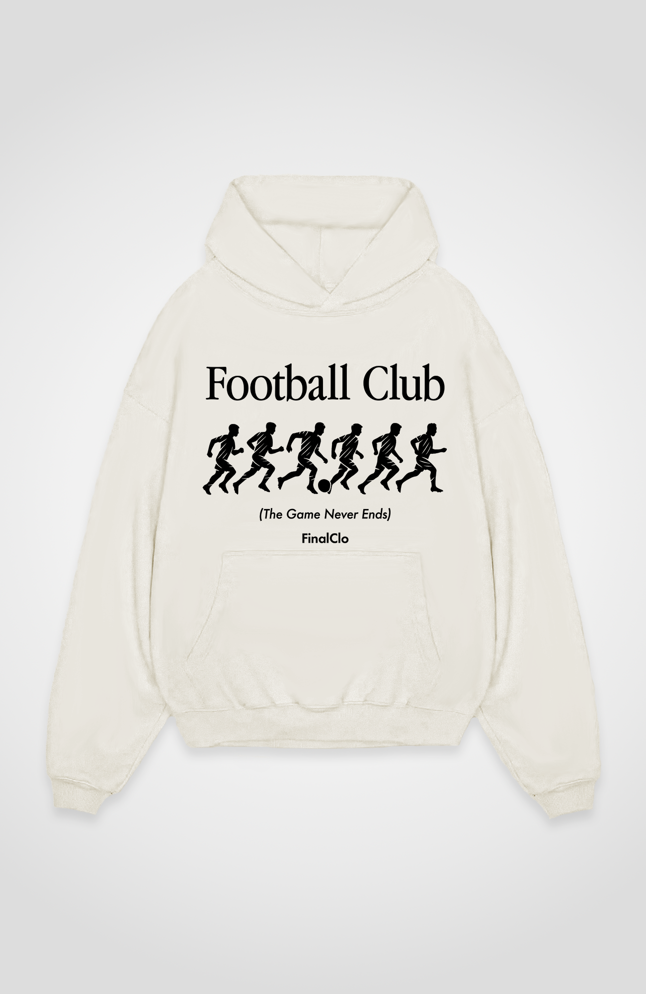 THE GAME NEVER ENDS OVERSIZED HOODIE