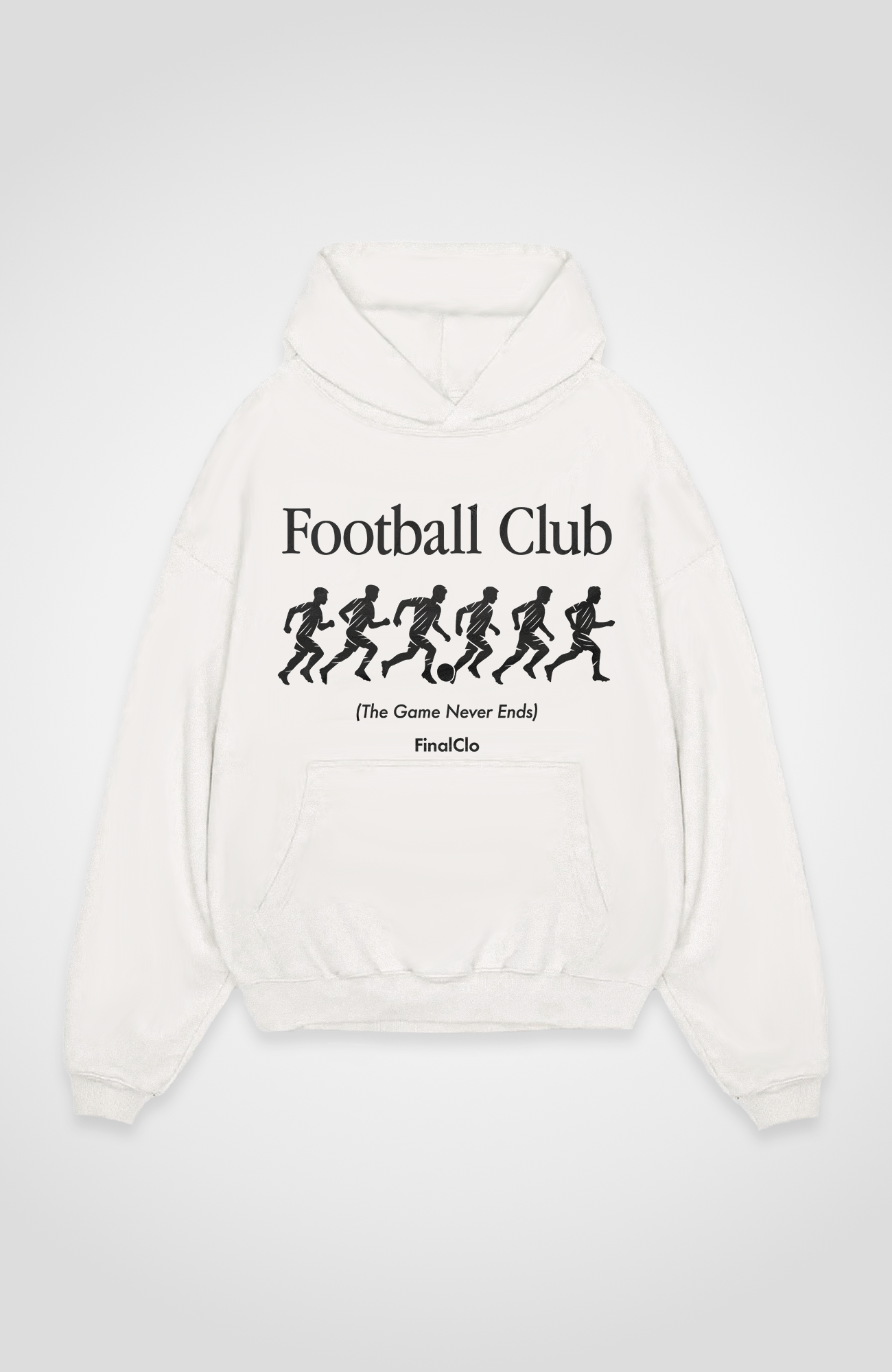 THE GAME NEVER ENDS OVERSIZED HOODIE