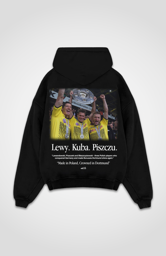 LEWY KUBA PISZCZU FOOTBALL MERCH OVERSIZED HOODIE