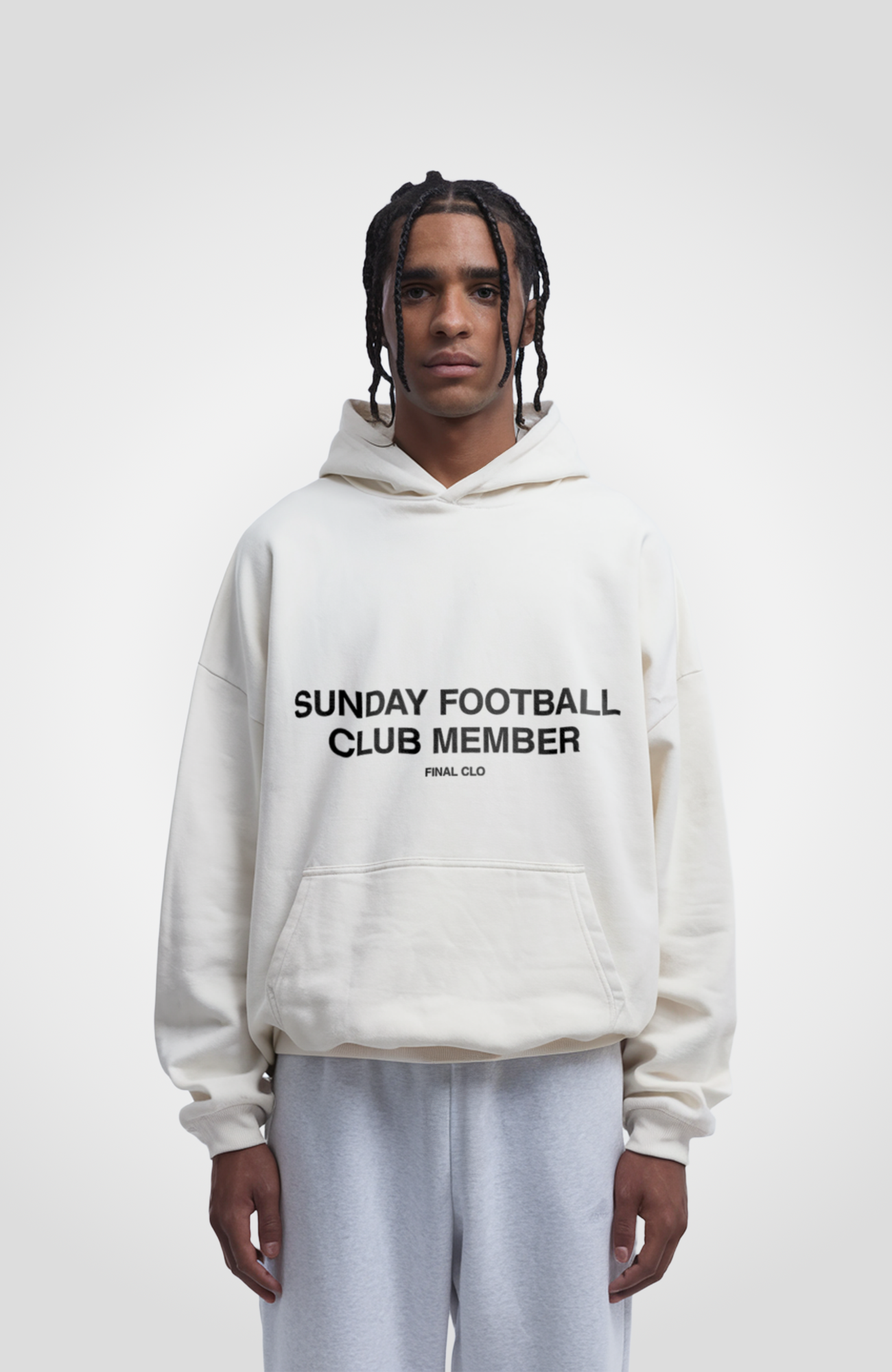 SUNDAY FOOTBALL CLUB MEMBER OVERSIZED HOODIE