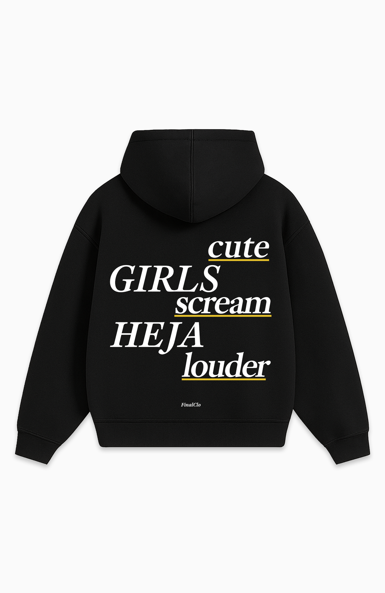 CUTE GIRLS SCREAM HEJA OVERSIZED HOODIE