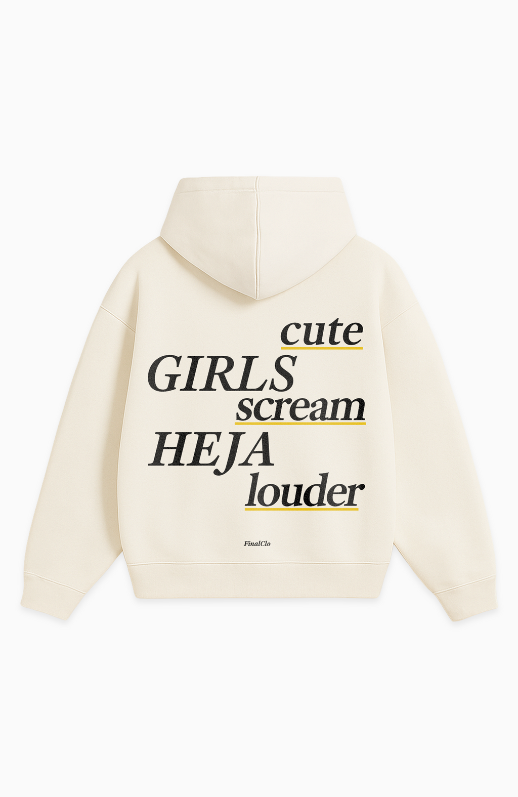 CUTE GIRLS SCREAM HEJA OVERSIZED HOODIE