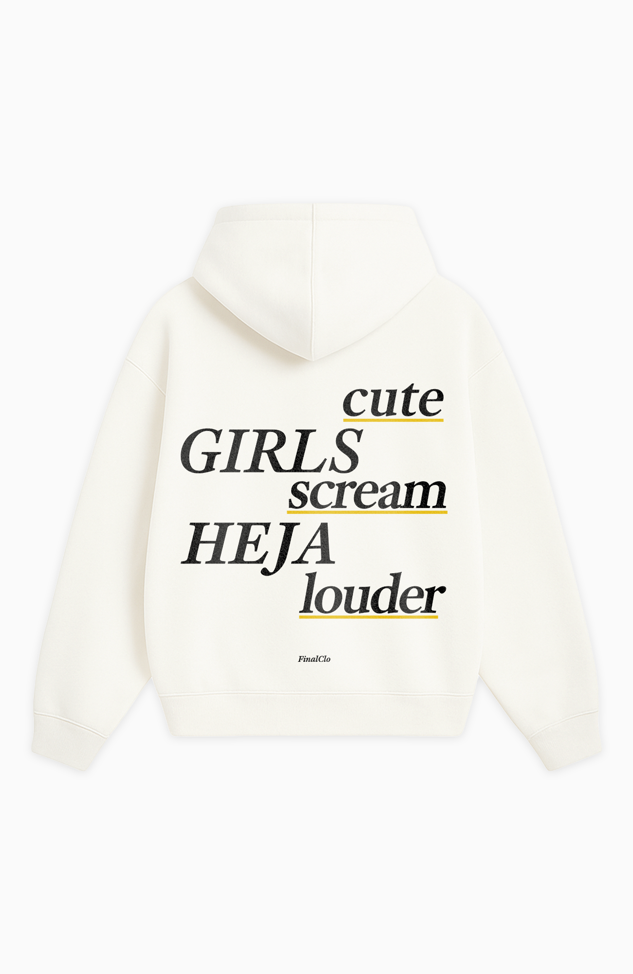 CUTE GIRLS SCREAM HEJA OVERSIZED HOODIE