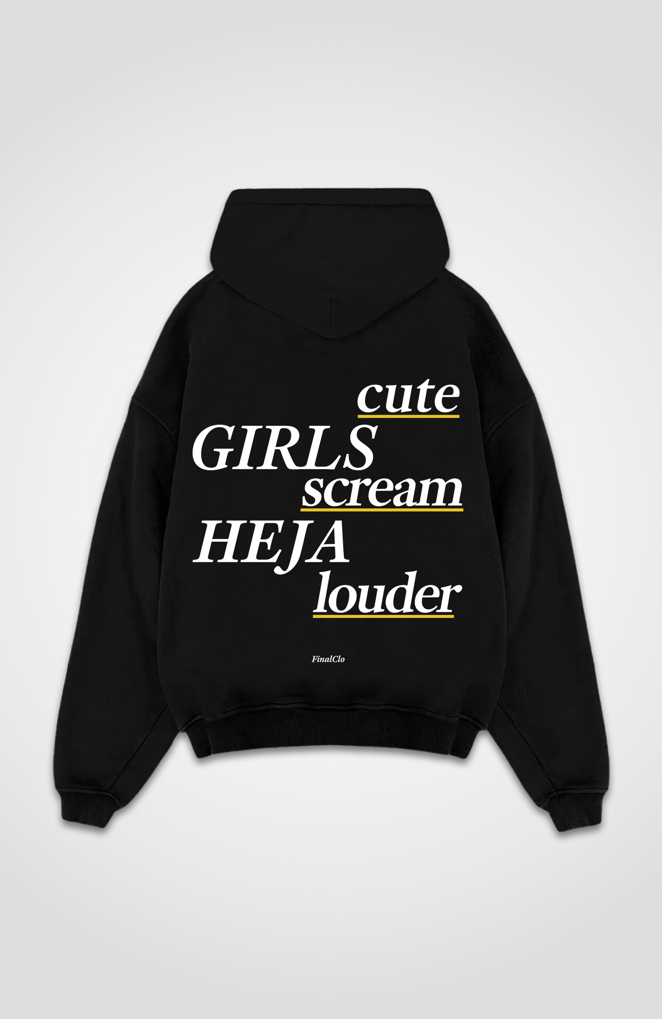 CUTE GIRLS SCREAM HEJA OVERSIZED HOODIE