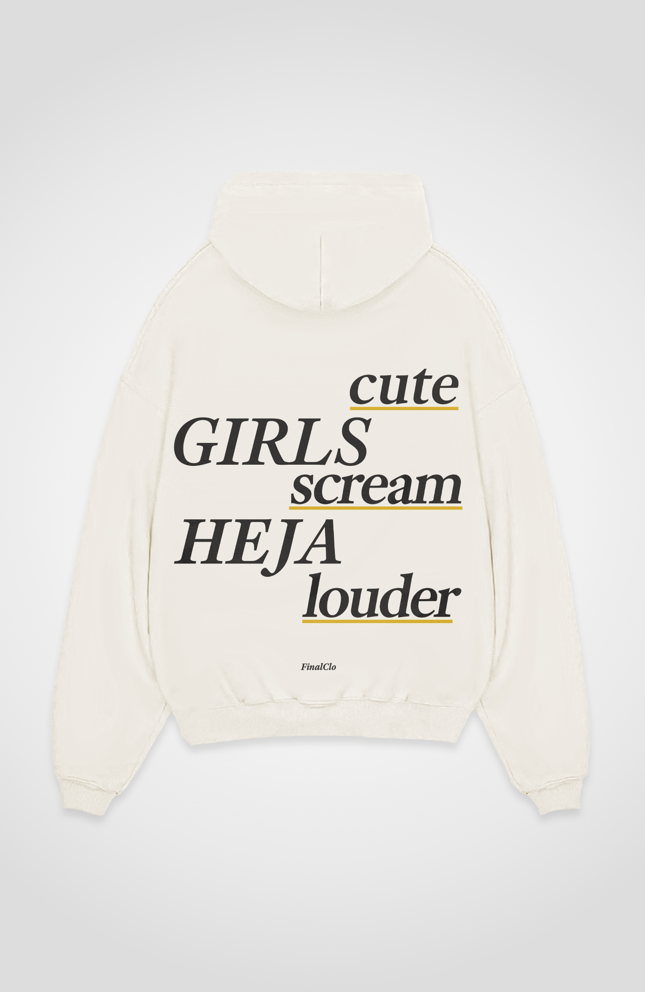 CUTE GIRLS SCREAM HEJA OVERSIZED HOODIE