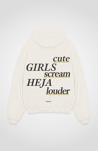CUTE GIRLS SCREAM HEJA OVERSIZED HOODIE