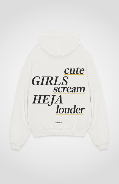 CUTE GIRLS SCREAM HEJA OVERSIZED HOODIE
