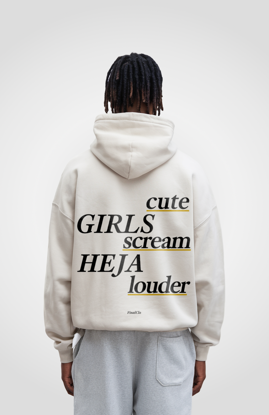 CUTE GIRLS SCREAM HEJA OVERSIZED HOODIE