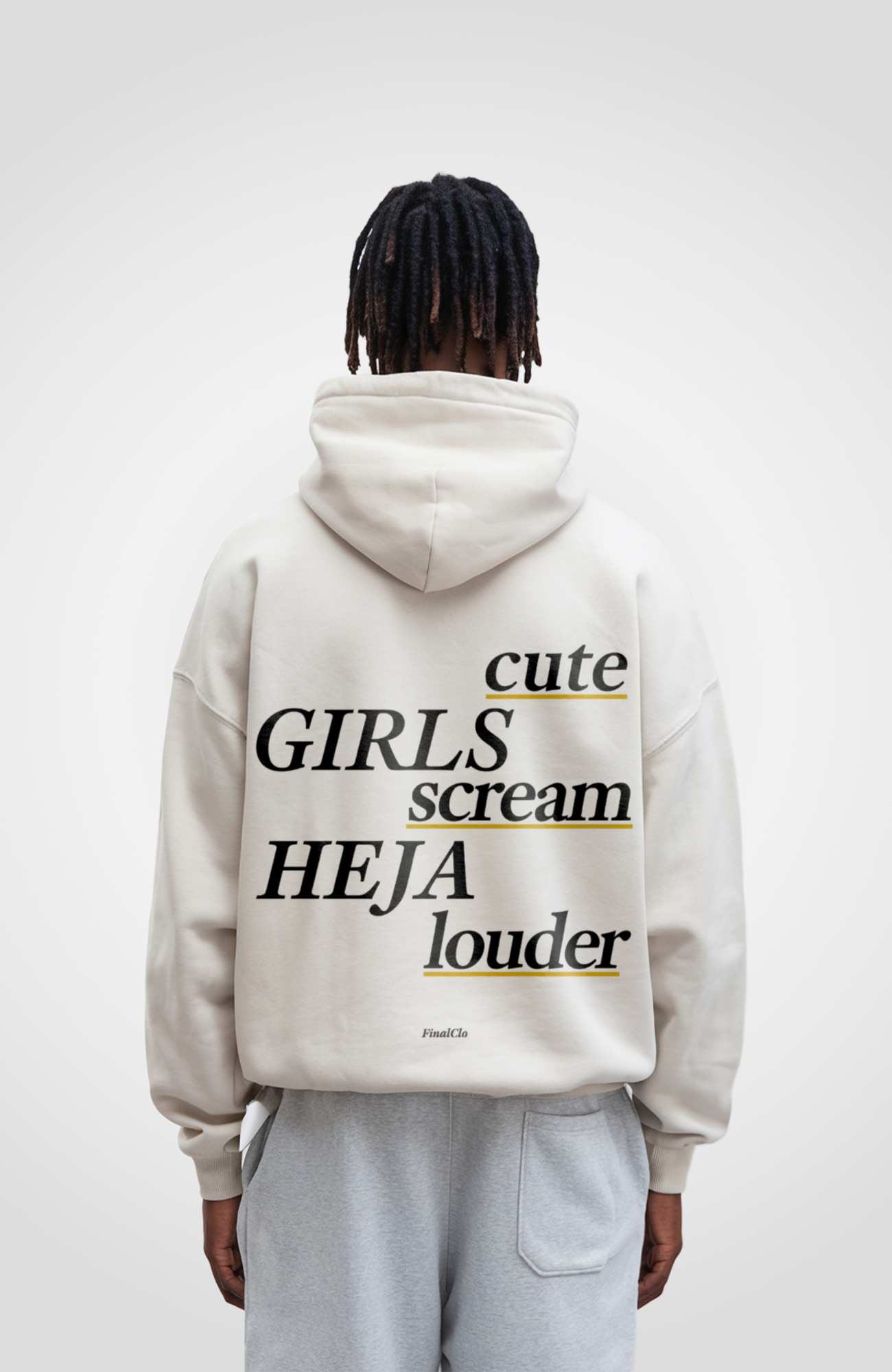 CUTE GIRLS SCREAM HEJA OVERSIZED HOODIE