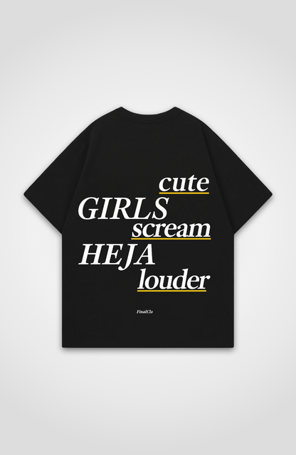 CUTE GIRLS SCREAM HEJA DORTMUND MERCH OVERSIZED SHIRT