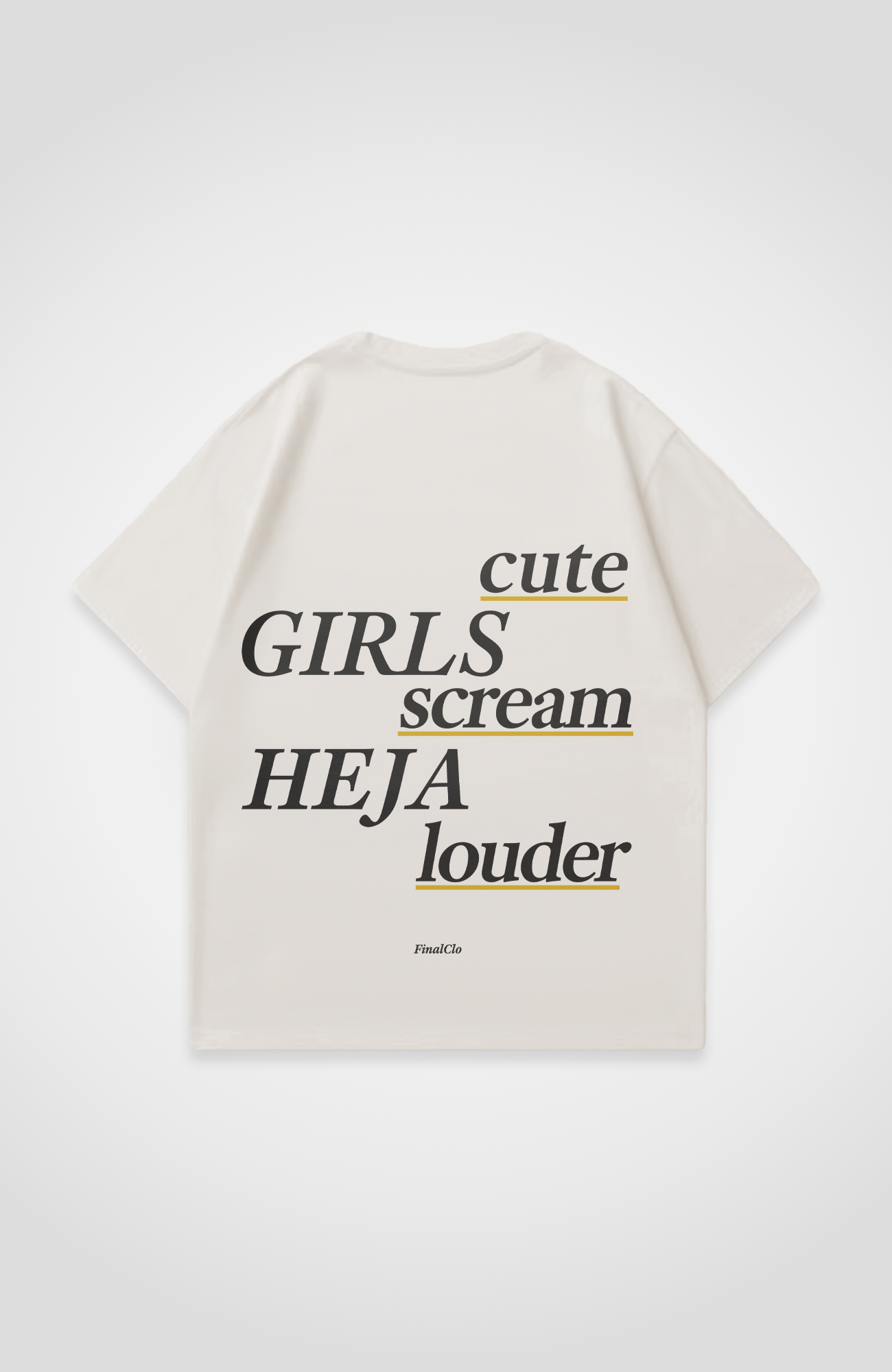CUTE GIRLS SCREAM HEJA DORTMUND MERCH OVERSIZED SHIRT