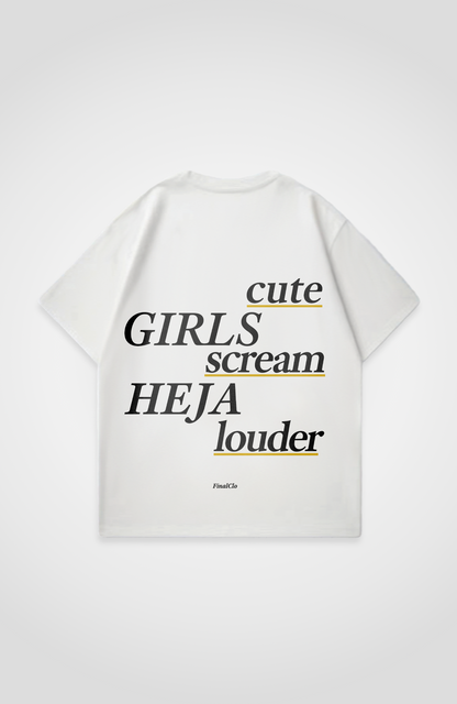 CUTE GIRLS SCREAM HEJA DORTMUND MERCH OVERSIZED SHIRT