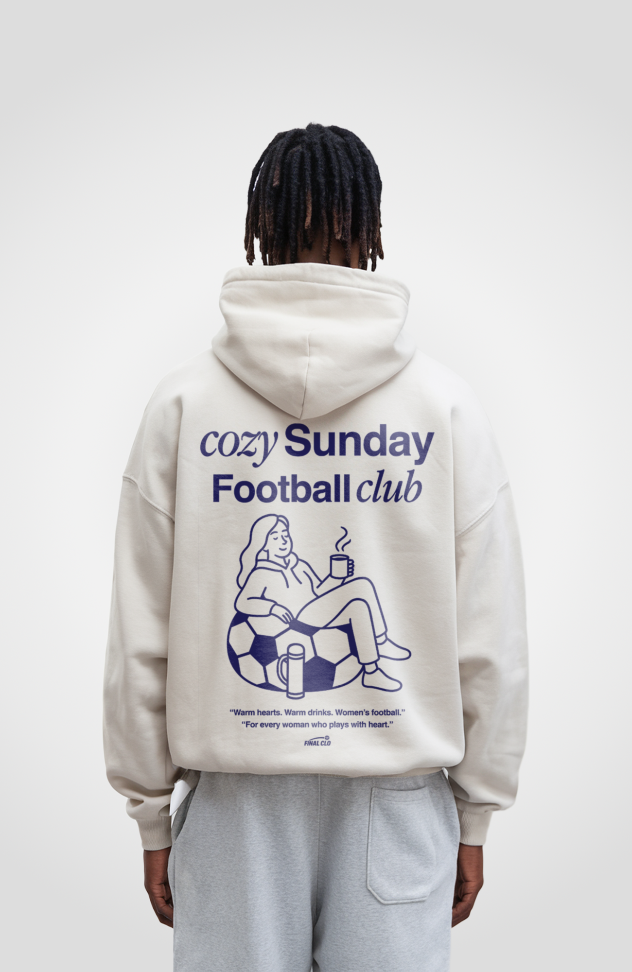 COZY SUNDAY FOOTBALL CLUB OVERSIZED HOODIE