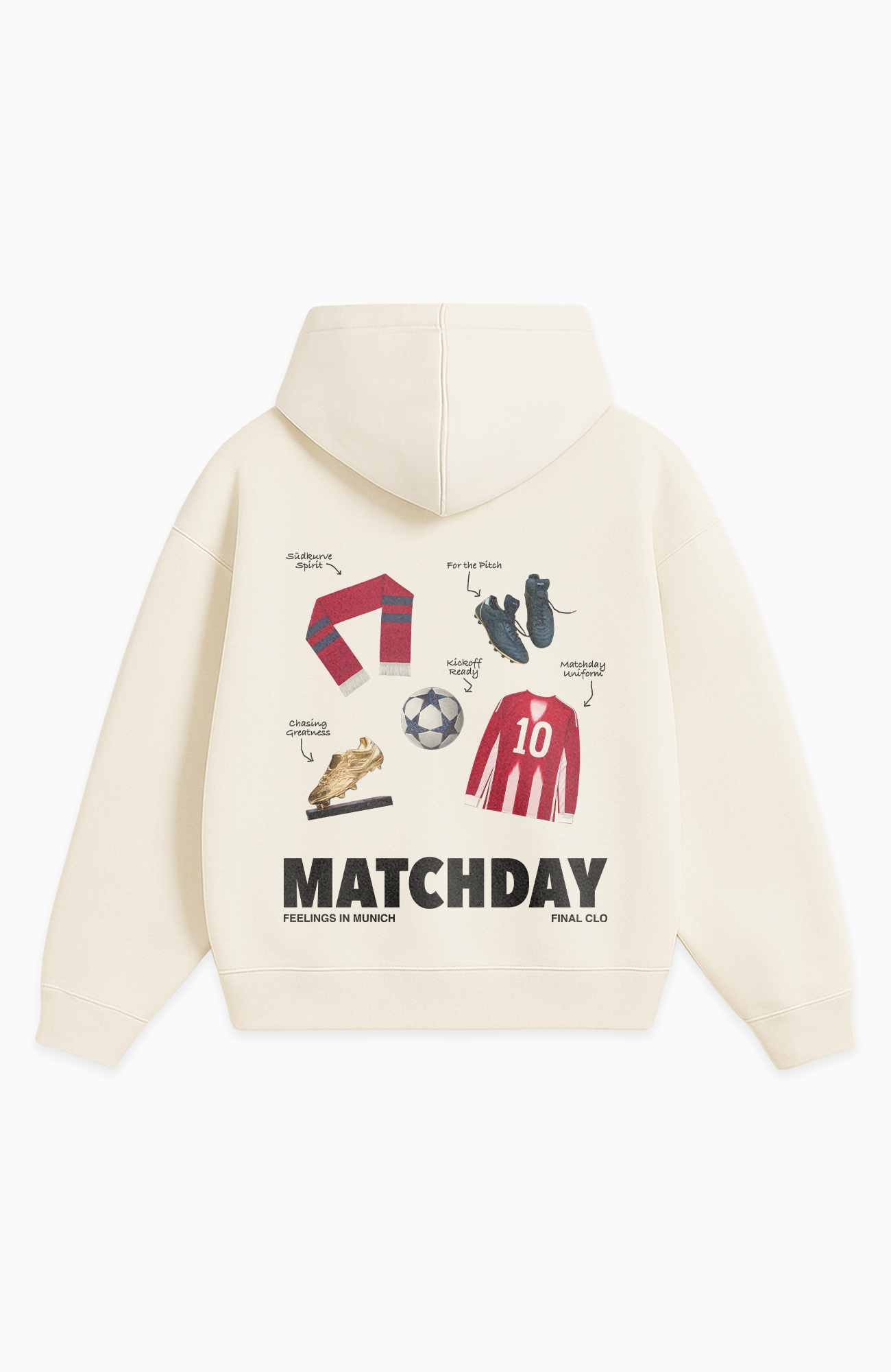 MATCHDAY FEELINGS IN MUNICH OVERSIZED HOODIE