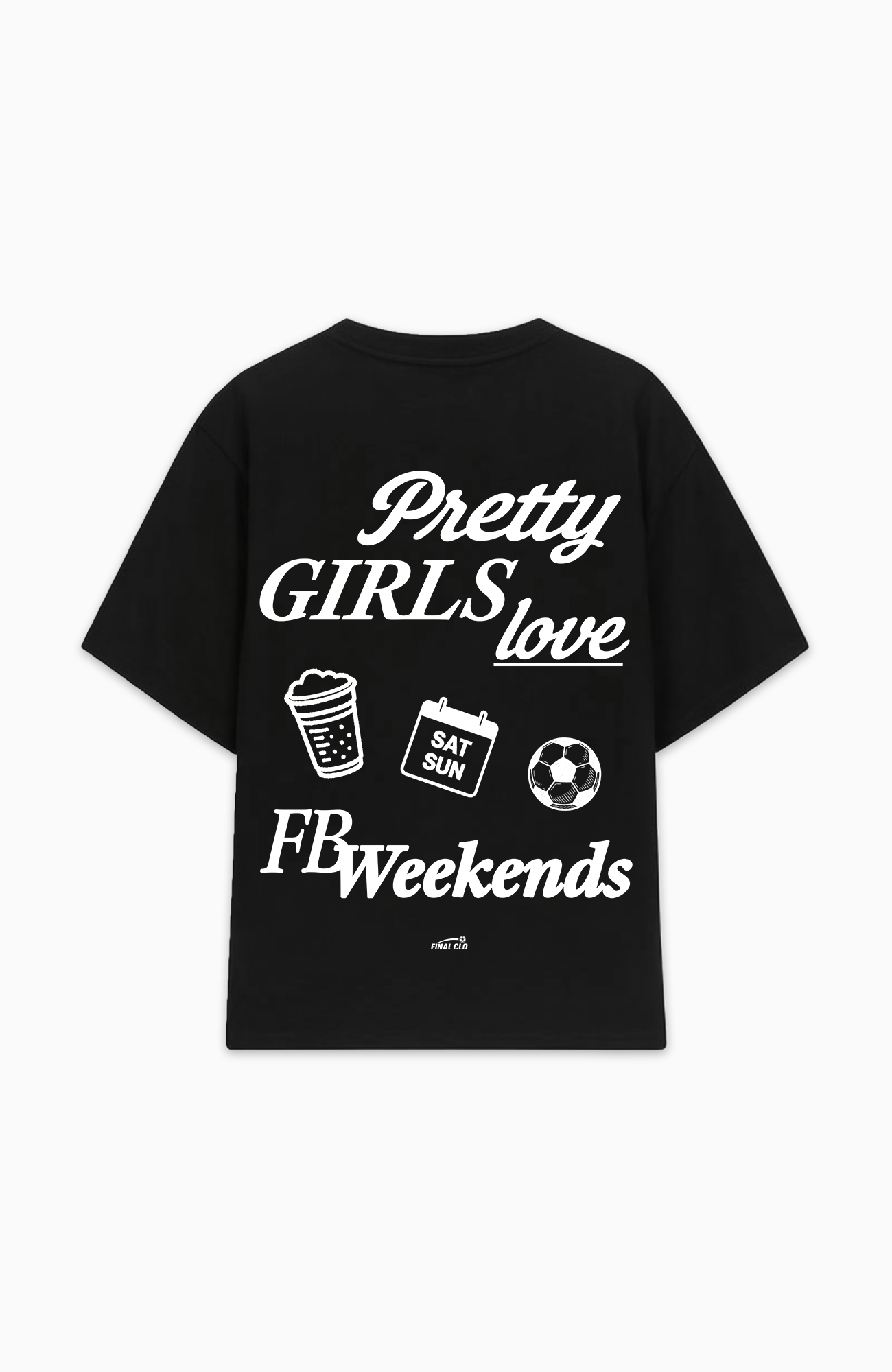 PRETTY GIRLS LOVE FOOTBALL WEEKENDS OVERSIZED SHIRT