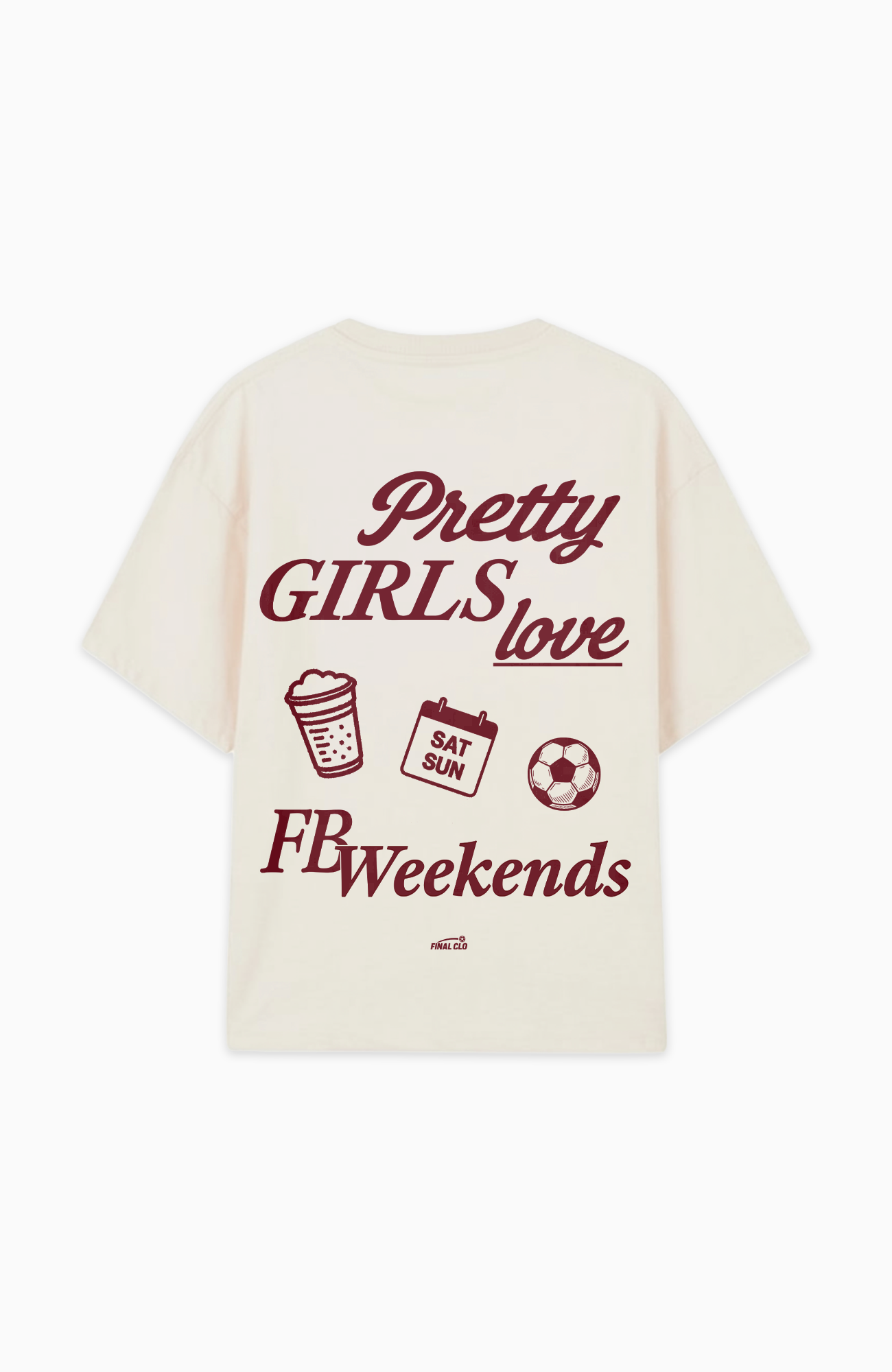 PRETTY GIRLS LOVE FOOTBALL WEEKENDS OVERSIZED SHIRT