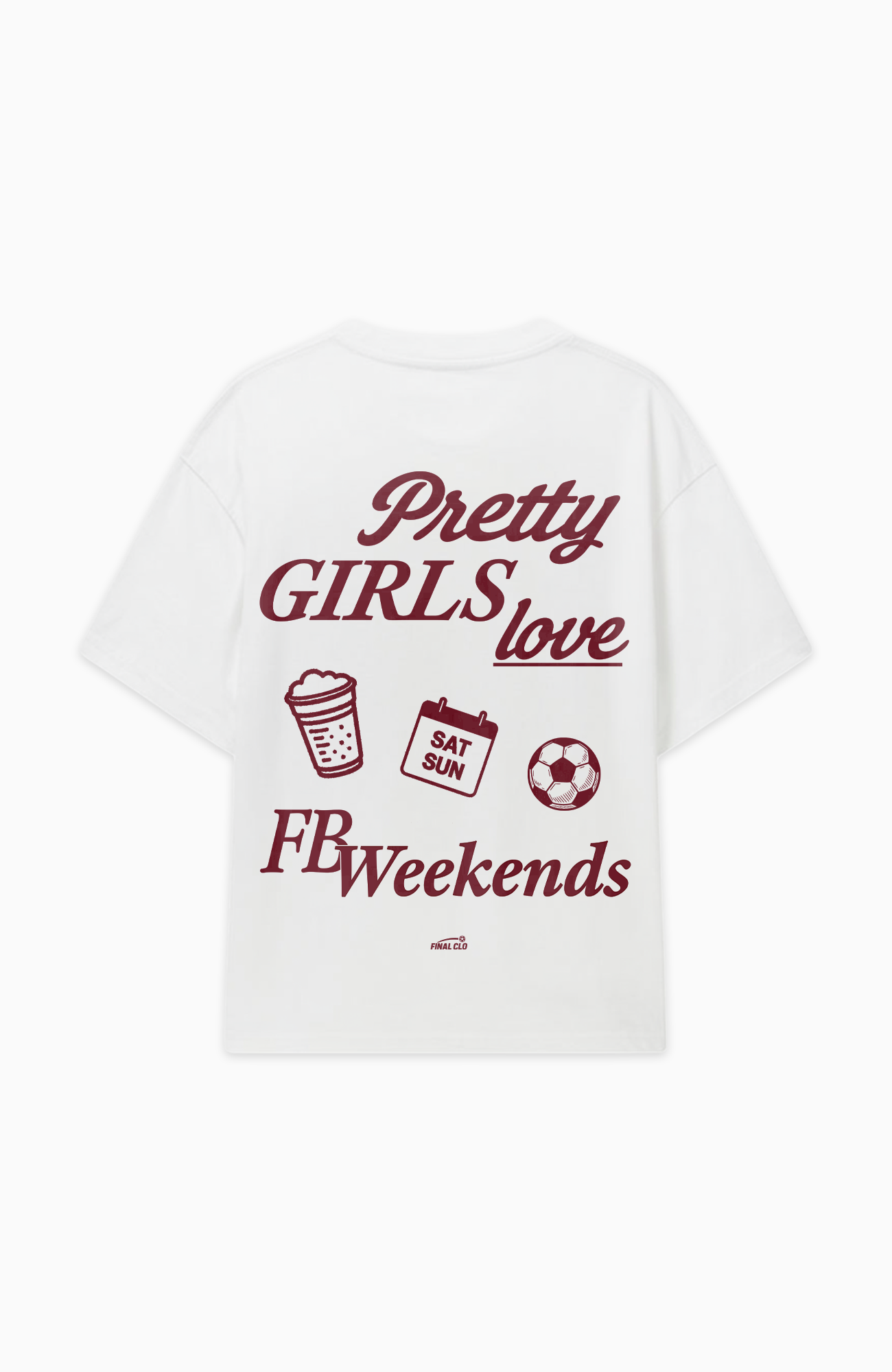 PRETTY GIRLS LOVE FOOTBALL WEEKENDS OVERSIZED SHIRT