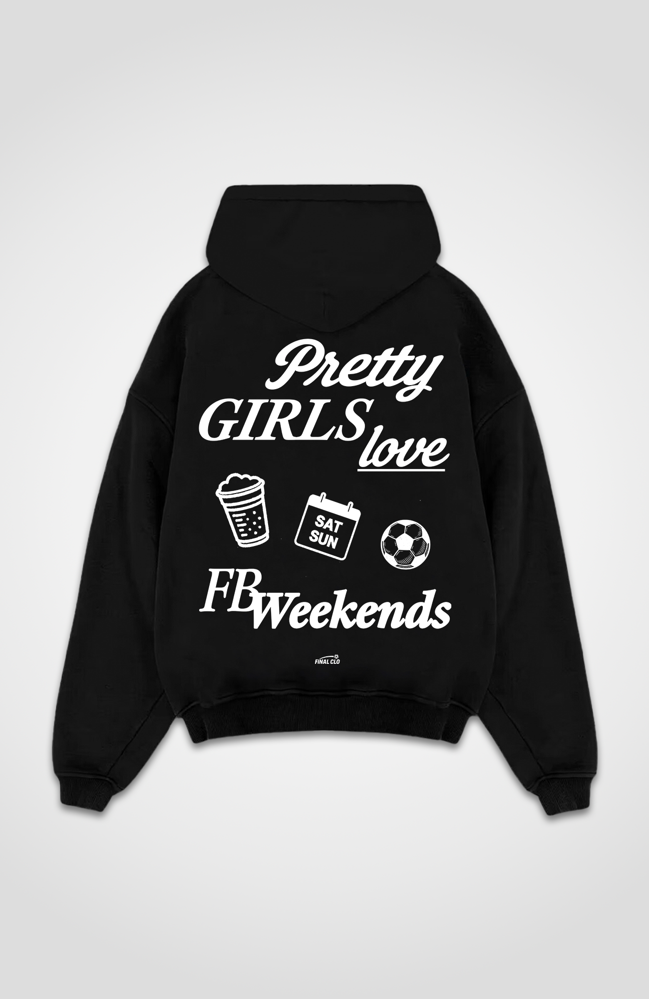 PRETTY GIRLS LOVE FOOTBALL WEEKENDS OVERSIZED HOODIE