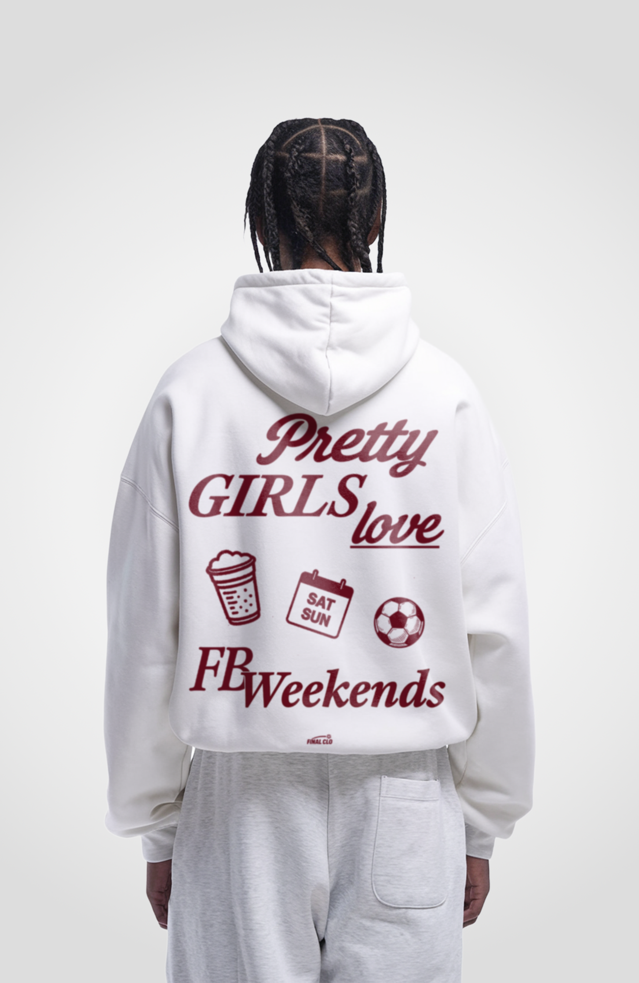 PRETTY GIRLS LOVE FOOTBALL WEEKENDS OVERSIZED HOODIE