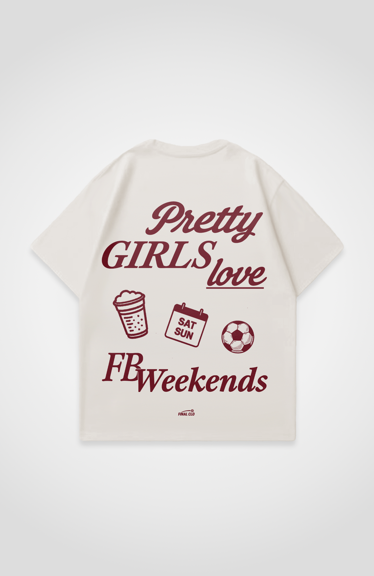PRETTY GIRLS LOVE FOOTBALL WEEKENDS OVERSIZED SHIRT
