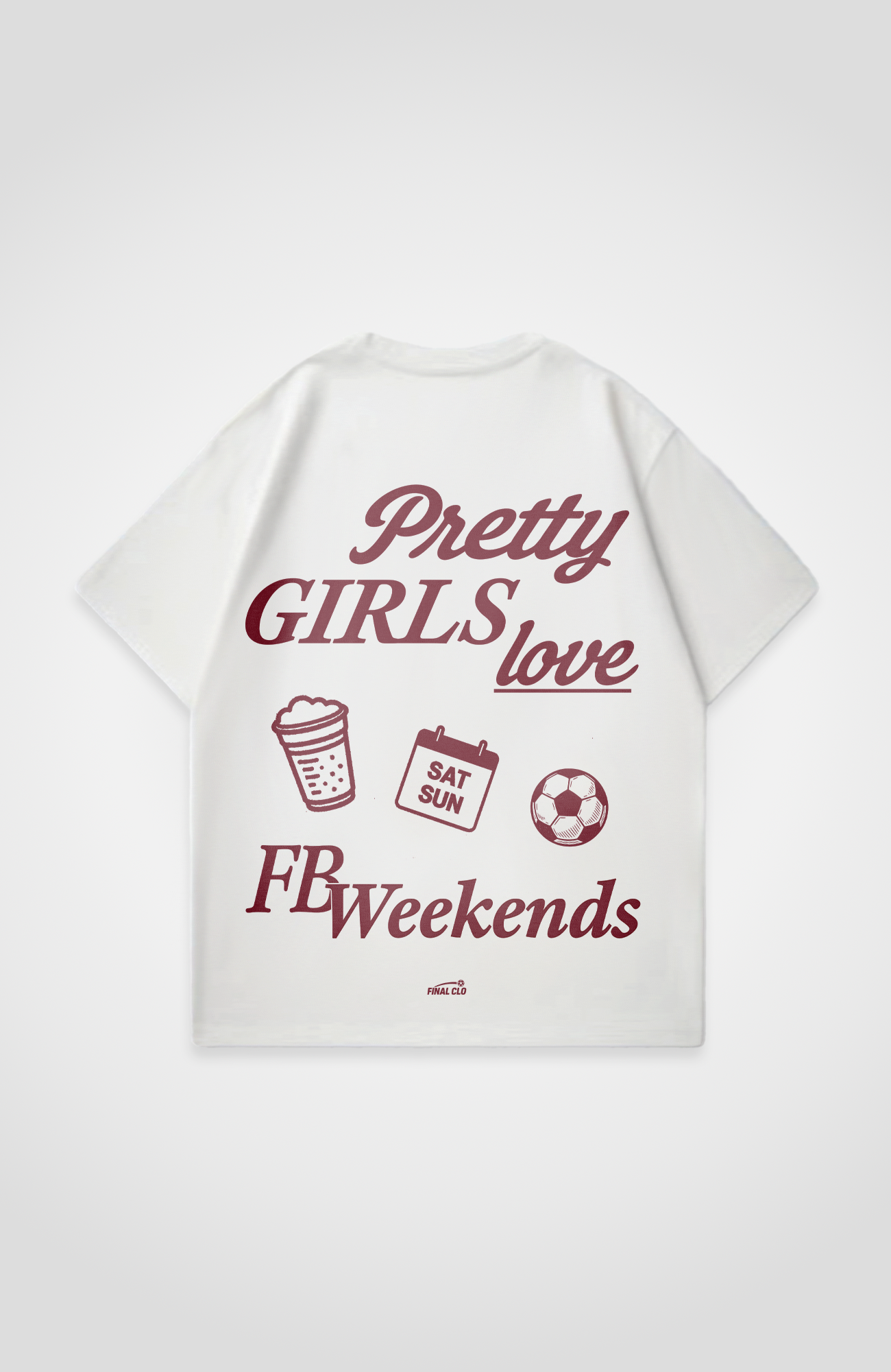 PRETTY GIRLS LOVE FOOTBALL WEEKENDS OVERSIZED SHIRT