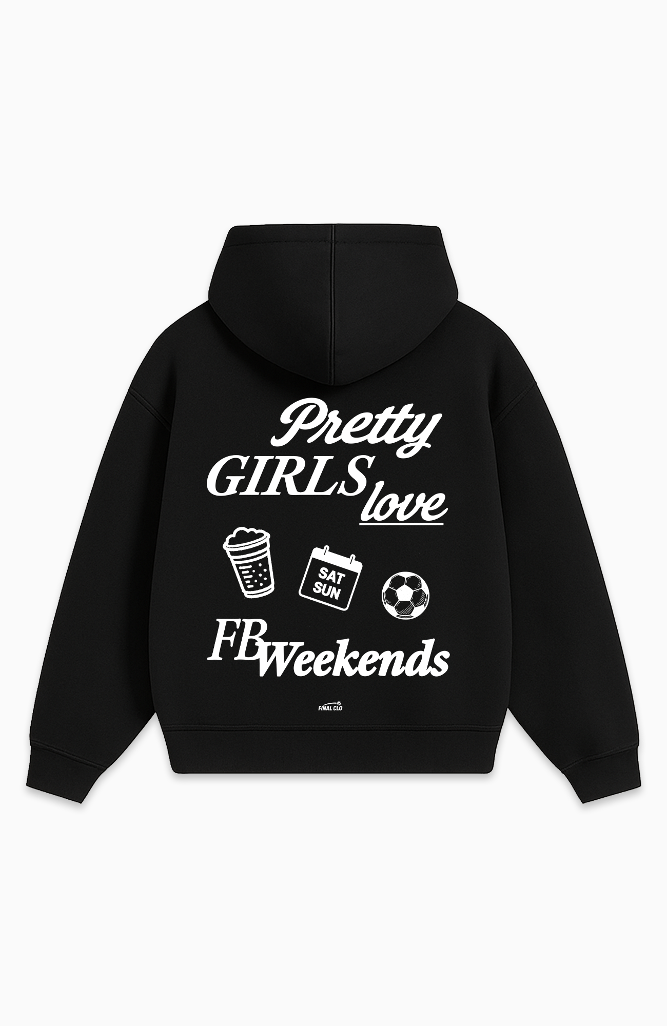 PRETTY GIRLS LOVE FOOTBALL WEEKENDS OVERSIZED HOODIE