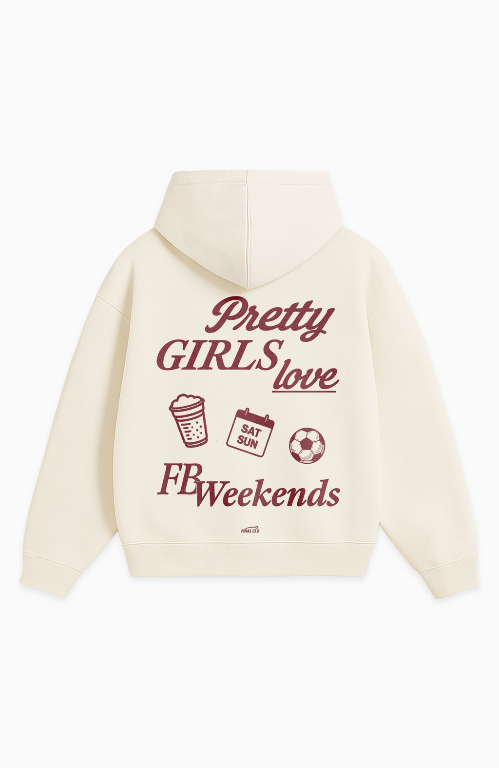 PRETTY GIRLS LOVE FOOTBALL WEEKENDS OVERSIZED HOODIE