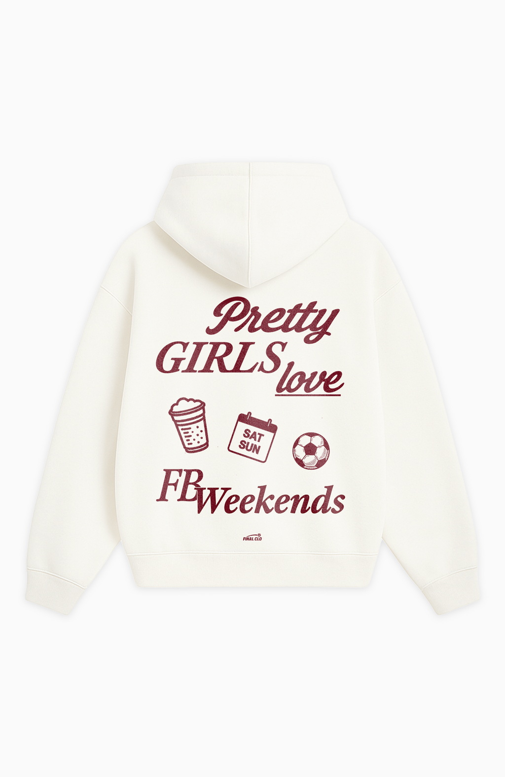 PRETTY GIRLS LOVE FOOTBALL WEEKENDS OVERSIZED HOODIE