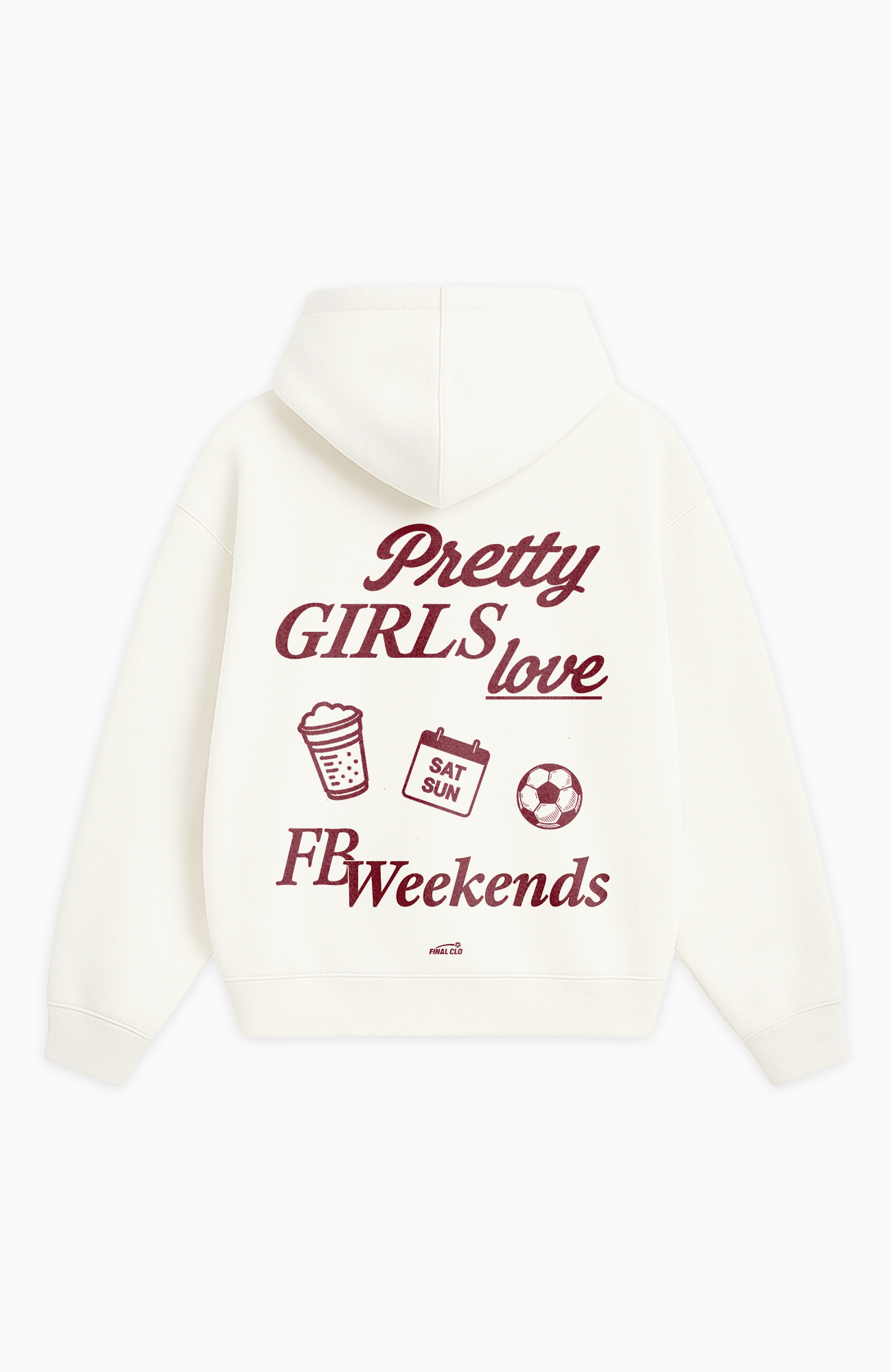 PRETTY GIRLS LOVE FOOTBALL WEEKENDS OVERSIZED HOODIE