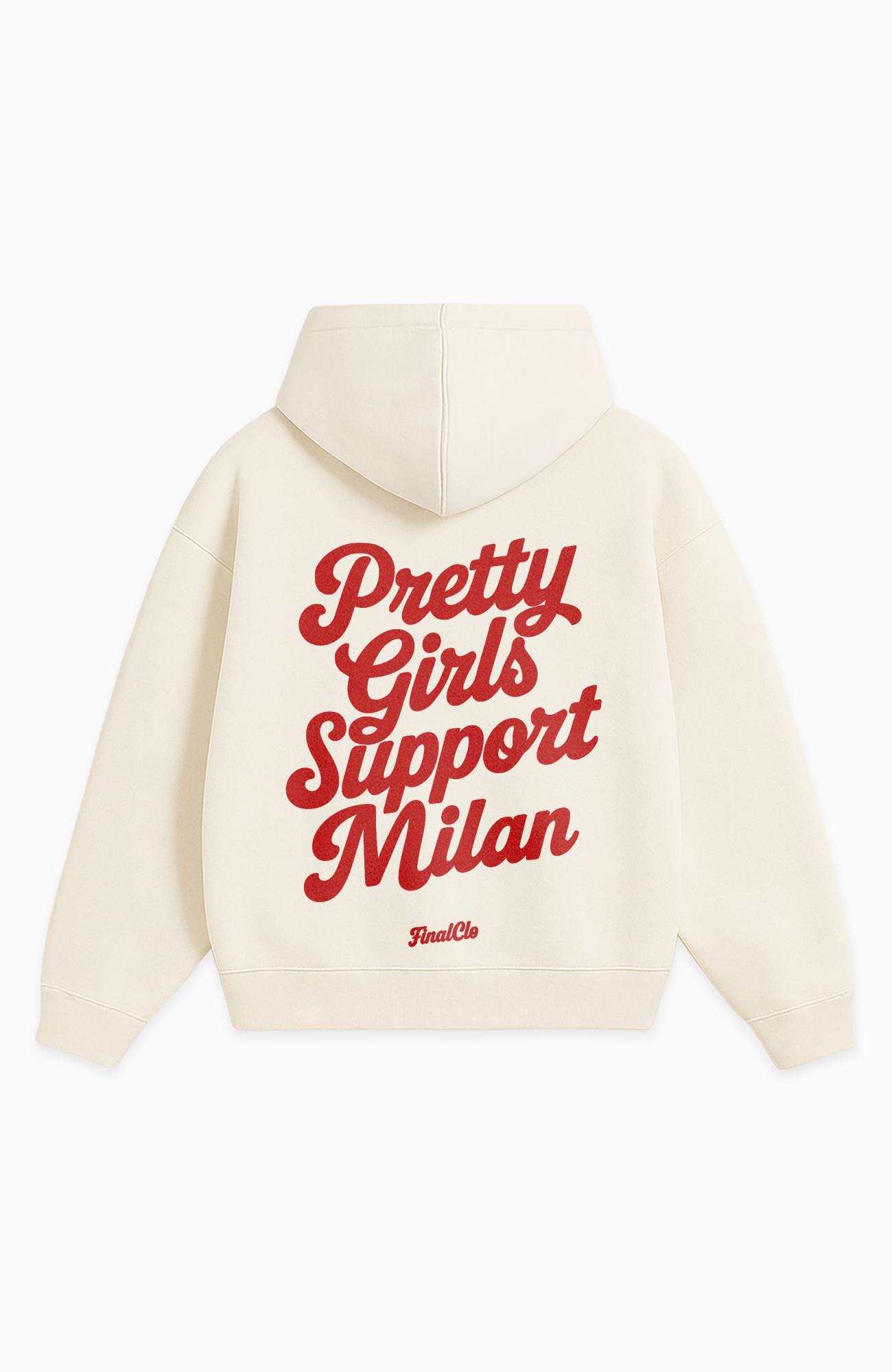 PRETTY GIRLS SUPPORT AC MILAN OVERSIZED HOODIE