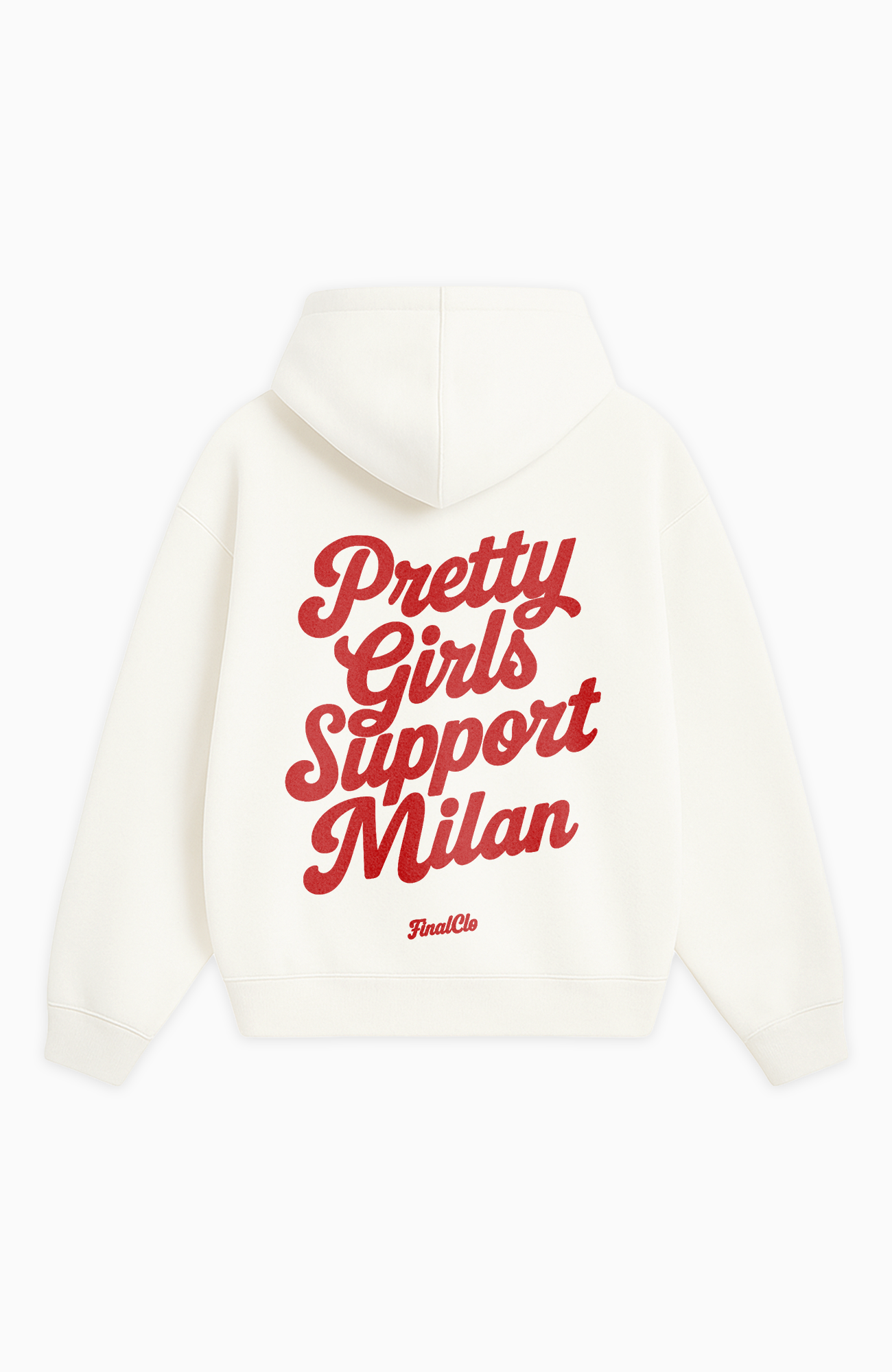 PRETTY GIRLS SUPPORT AC MILAN OVERSIZED HOODIE