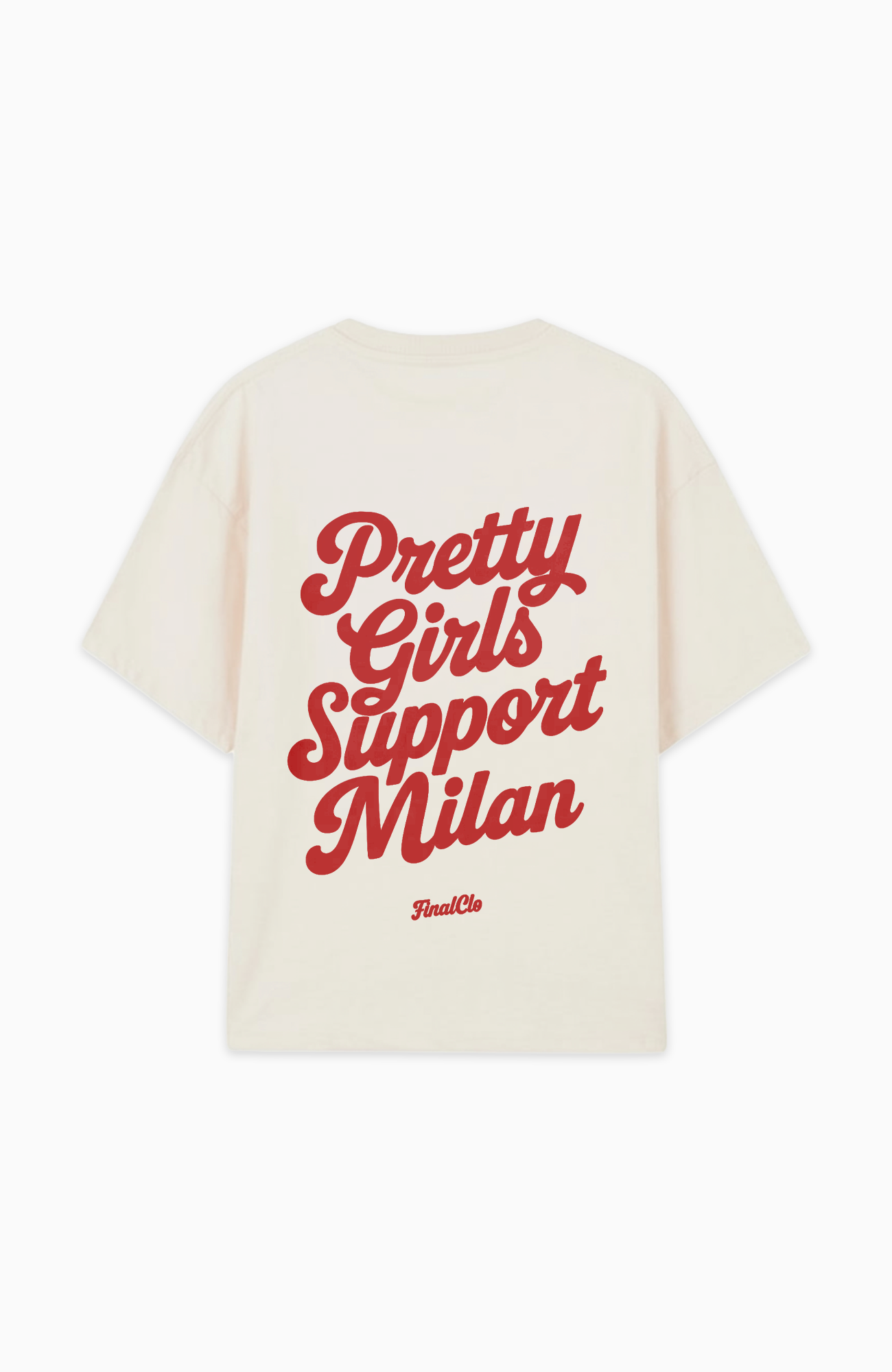 PRETTY GIRLS SUPPORT AC MILAN OVERSIZED SHIRT