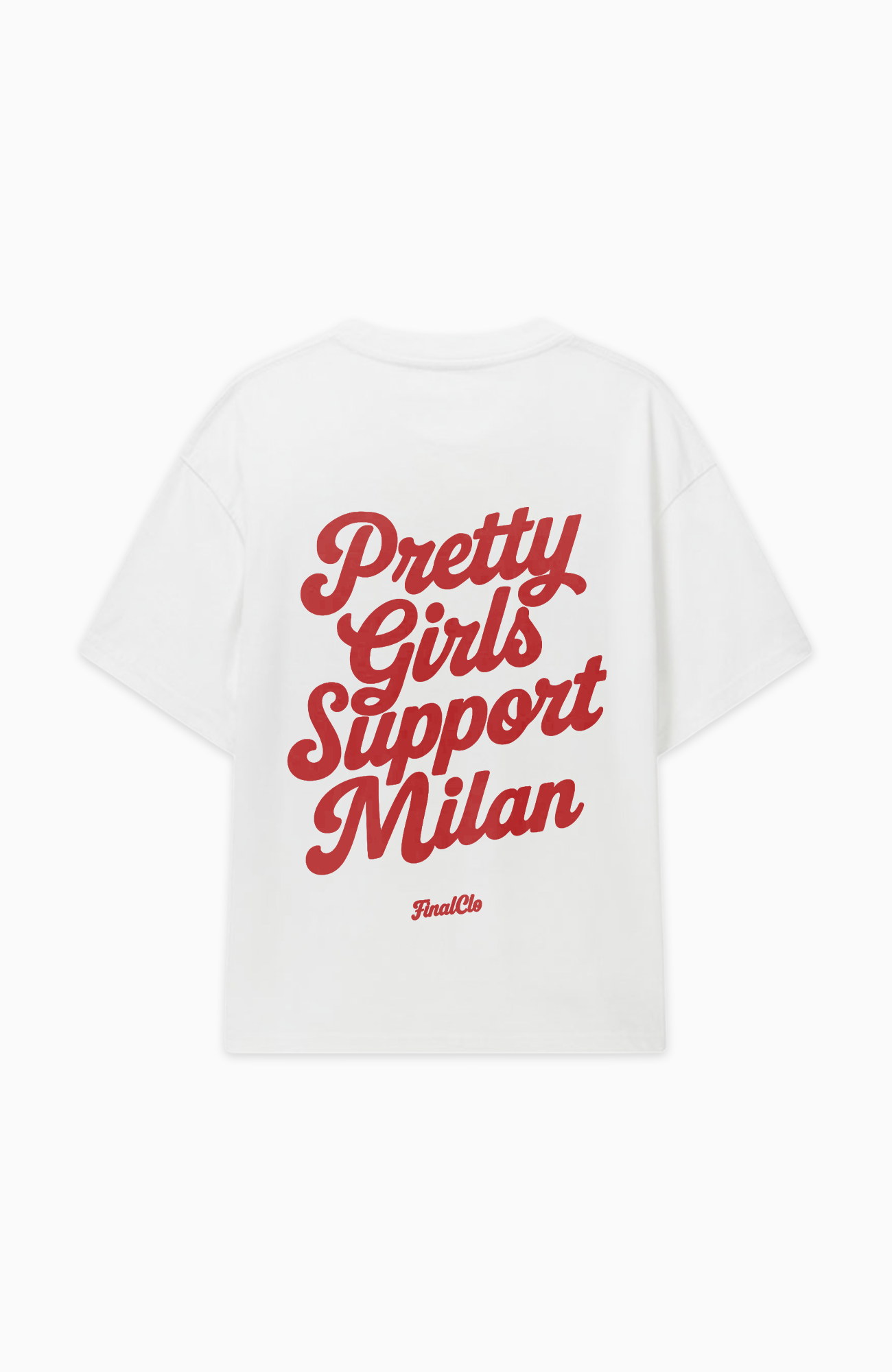 PRETTY GIRLS SUPPORT AC MILAN OVERSIZED SHIRT