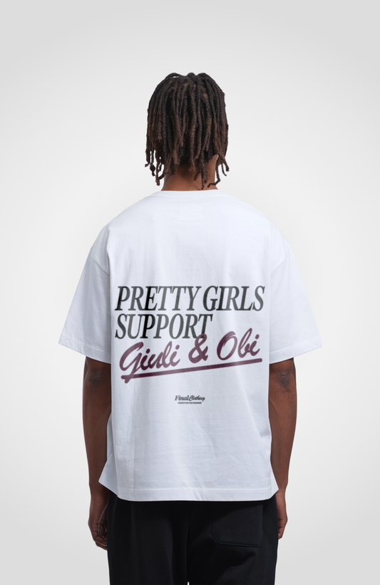 PRETTY GIRLS SUPPORT GIULI AND OBI OVERSIZED SHIRT