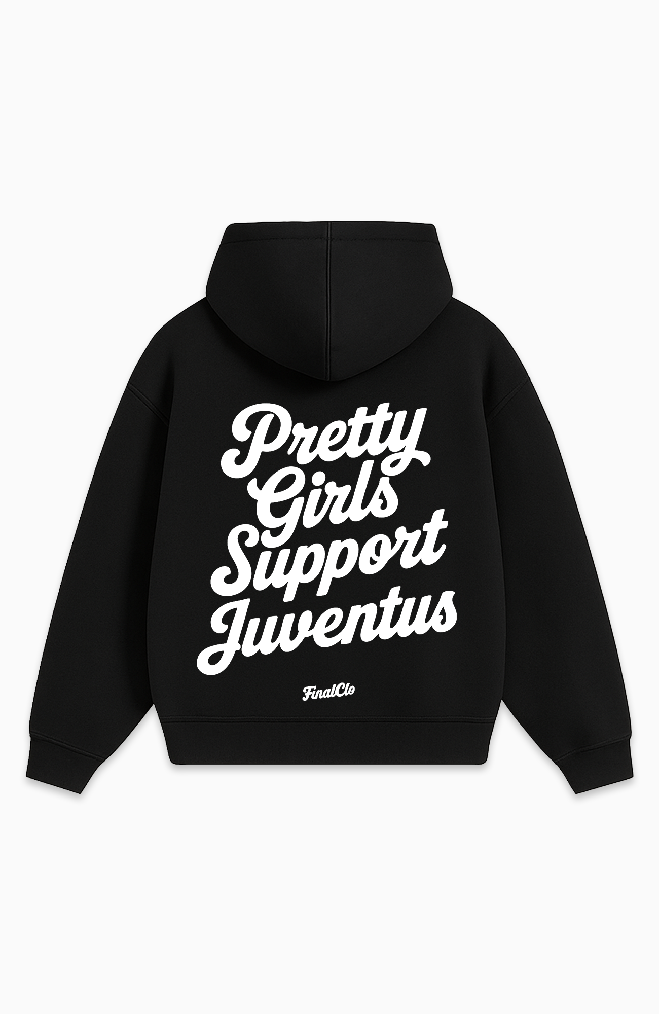 PRETTY GIRLS SUPPORT JUVENTUS OVERSIZED HOODIE