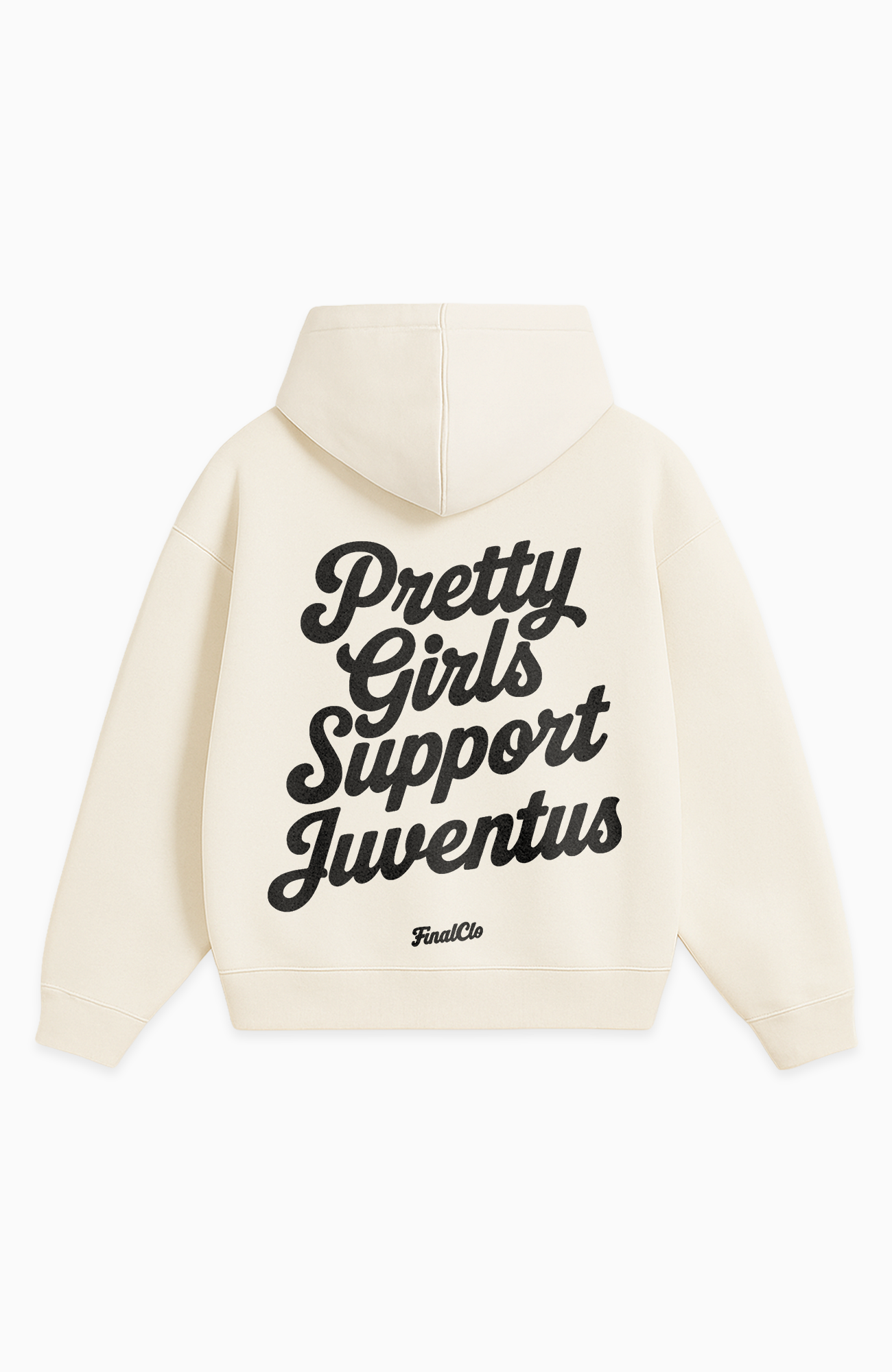 PRETTY GIRLS SUPPORT JUVENTUS OVERSIZED HOODIE