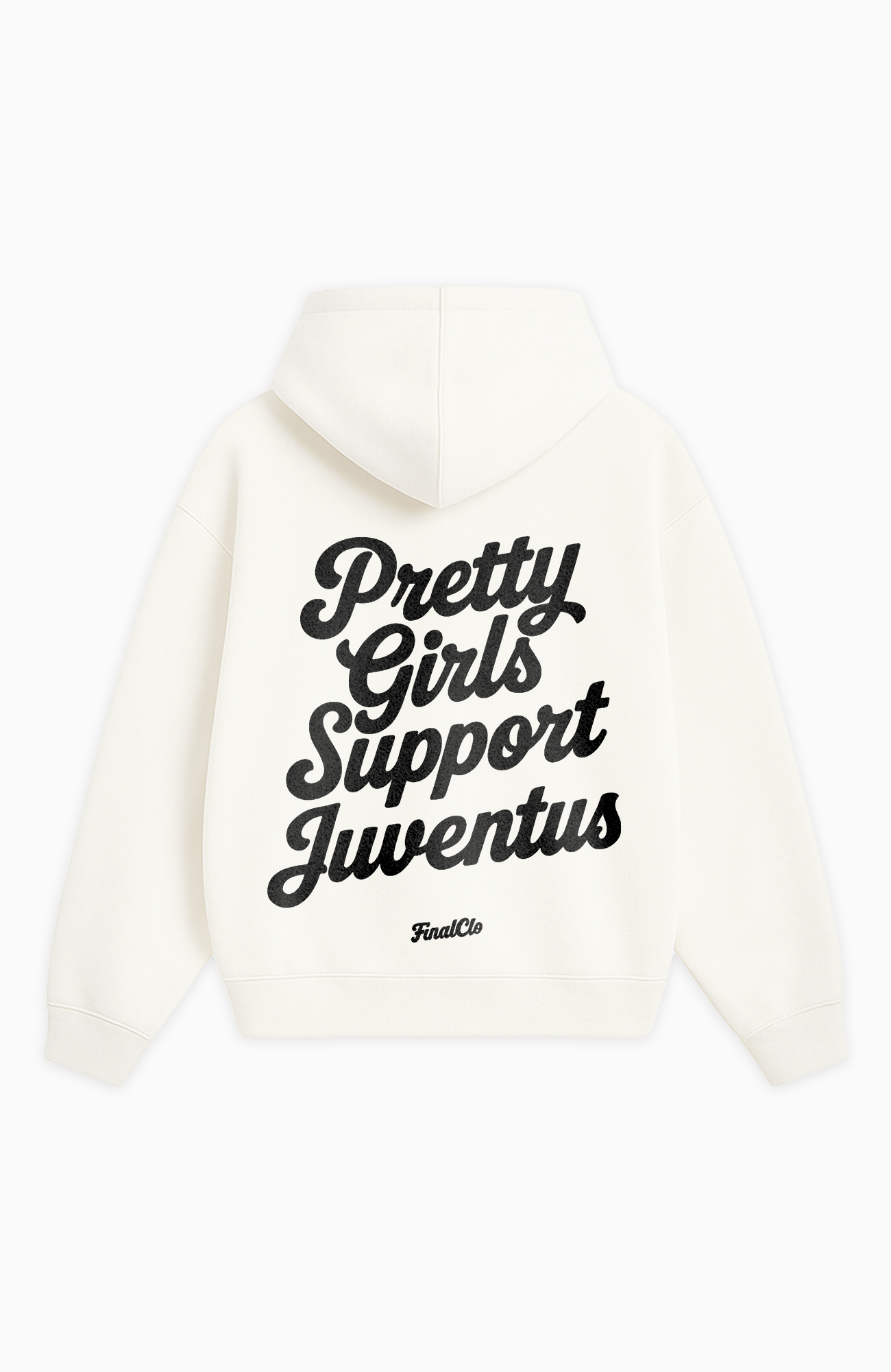PRETTY GIRLS SUPPORT JUVENTUS OVERSIZED HOODIE