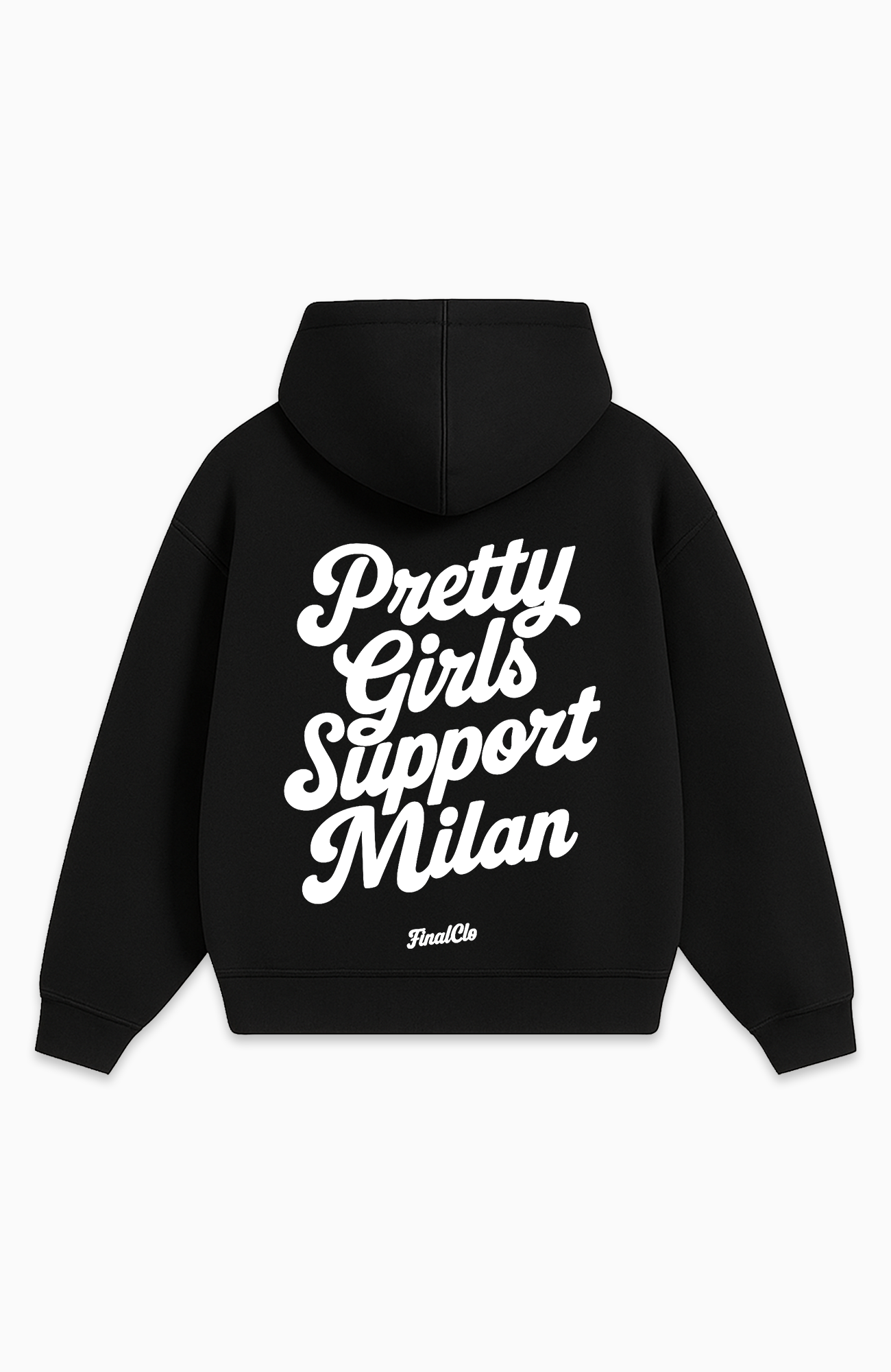 PRETTY GIRLS SUPPORT AC MILAN OVERSIZED HOODIE