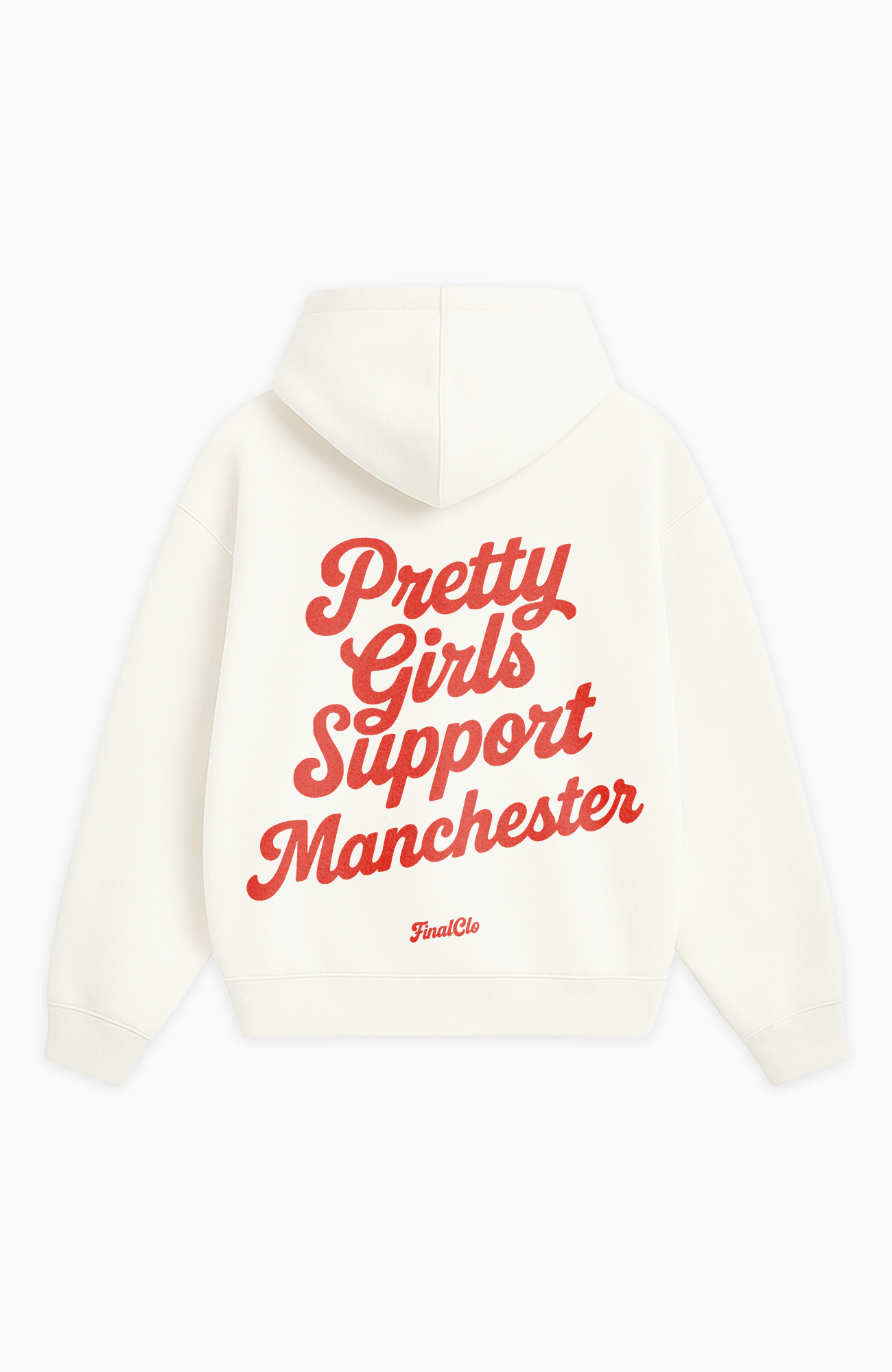 PRETTY GIRLS SUPPORT MANCHESTER UNITED OVERSIZED HOODIE