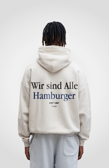 WIR SIND ALLE HAMBURGER OVERSIZED HOODIE