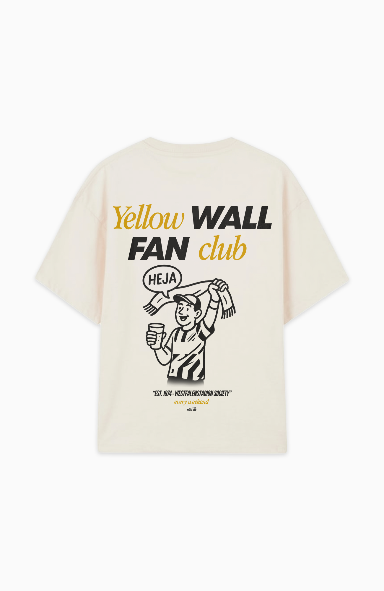 YELLOW WALL FAN CLUB DORTMUND MERCH OVERSIZED SHIRT